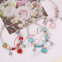 Wholesale Jewelry Fashion Heart-shaped Crystal Pendant Bracelet Nihaojewelry main image 5