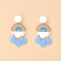 Nihaojewelry Korean Style Rainbow Water Drop Pendant Earrings Wholesale Jewelry main image 4