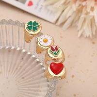 Wholesale Jewelry Retro Heart  Tulip Flower Ring Nihaojewelry main image 5