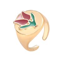 Wholesale Jewelry Retro Heart  Tulip Flower Ring Nihaojewelry main image 6