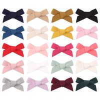 Nihaojewelry Simple Style Double-sided Woolen Cloth Bow Children's Hairpin Wholesale Jewelry sku image 1