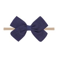 Nihaojewelry Cute Children's Cotton And Linen Fabric Bow Hair Band Wholesale Jewelry sku image 2