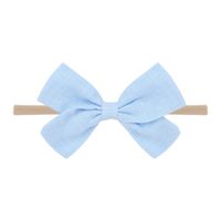 Nihaojewelry Cute Children's Cotton And Linen Fabric Bow Hair Band Wholesale Jewelry sku image 4