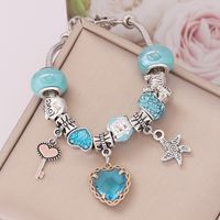 Wholesale Jewelry Fashion Heart-shaped Crystal Pendant Bracelet Nihaojewelry sku image 1