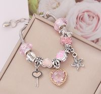 Wholesale Jewelry Fashion Heart-shaped Crystal Pendant Bracelet Nihaojewelry sku image 1