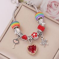 Wholesale Jewelry Fashion Heart-shaped Crystal Pendant Bracelet Nihaojewelry sku image 3