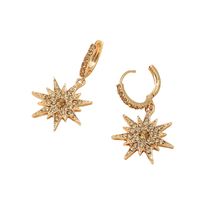 Nihaojewelry Fashion Six-pointed Star Metal Earrings Wholesale Jewelry sku image 1