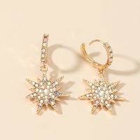 Nihaojewelry Fashion Six-pointed Star Metal Earrings Wholesale Jewelry sku image 2