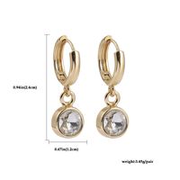 European And American Entry Lux Ins Style Geometric Water Drop Diamond Celi French Style Ear Clip Earrings For Women Fashion Best-seller sku image 5