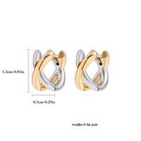 1 Pair Simple Style Classic Style Color Block Plating Copper Gold Plated Ear Studs sku image 3