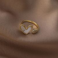 Special-interest Design Fritillary Love Index Finger Ring Female Japanese Entry Lux Gold Ring French Retro With Opening Adjustable sku image 1