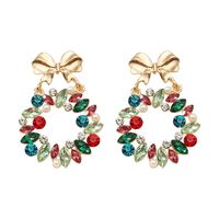 Nihaojewelry Fashion Bow Metal Diamond Decor Earrings Wholesale Jewelry sku image 1