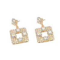 Nihaojewelry Fashion Geometric Glass Diamond Earrings Wholesale Jewelry sku image 2