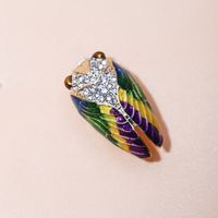 Wholesale Jewelry Insects Diamond Frog Dragonfly Brooch Nihaojewelry sku image 4
