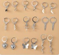 Vente En Gros Bijoux Simples Boucles D&#39;oreilles Papillon Lune Rose Ensemble De 9 Pièces Nihaojewelry sku image 1