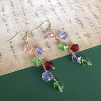 Vente En Gros Bijoux Perles De Verre Colorées Rétro Boucles D&#39;oreilles Nihaojewelry sku image 1