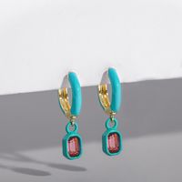 European And American Entry Lux Ins Style Geometric Water Drop Diamond Celi French Style Ear Clip Earrings For Women Fashion Best-seller main image 4