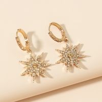 Nihaojewelry Fashion Six-pointed Star Metal Earrings Wholesale Jewelry main image 1