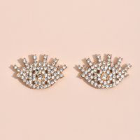 Nihaojewelry Fashion Full Diamond Eye Shape Earrings Wholesale Jewelry main image 3