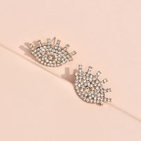 Nihaojewelry Fashion Full Diamond Eye Shape Earrings Wholesale Jewelry main image 4