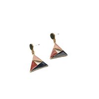 Nihaojewelry Korean Style Contrast Color Drop Oil Triangle Earrings Wholesale Jewelry main image 6