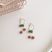 Korean Style Elegant Net Red Cherry Bow Tassel Pendant Earrings Niche Cute Eardrops Female Sweet Temperament Earrings main image 4