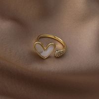 Special-interest Design Fritillary Love Index Finger Ring Female Japanese Entry Lux Gold Ring French Retro With Opening Adjustable main image 3