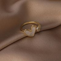 Diseño De Interés Especial Amor Fritillario Anillo De Dedo Índice Femenino Japonés Entrada Lux Anillo De Oro Francés Retro Con Apertura Ajustable main image 4