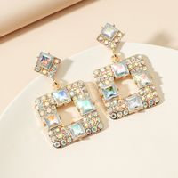 Nihaojewelry Fashion Geometric Glass Diamond Earrings Wholesale Jewelry main image 4