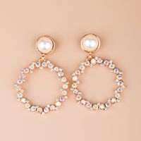Nihaojewelry Fashion Diamond-studded Round Earrings Wholesale Jewelry main image 3