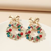 Nihaojewelry Fashion Bow Metal Diamond Decor Earrings Wholesale Jewelry main image 1