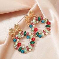 Nihaojewelry Fashion Bow Metal Diamond Decor Earrings Wholesale Jewelry main image 3