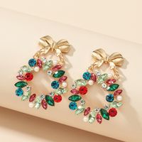 Nihaojewelry Fashion Bow Metal Diamond Decor Earrings Wholesale Jewelry main image 4