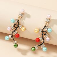 Nihaojewelry Fashion Alloy Inlaid Colored Diamonds Lanterns Christmas Earrings Wholesale Jewelry main image 2