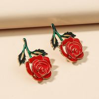 Nihaojewelry Mode Boucles D&#39;oreilles Roses Multicolores Bijoux En Gros main image 3
