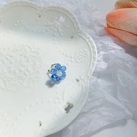 Vente En Gros Bijoux Mode Couleur Cristal Fleur Clip D&#39;oreille Nihaojewelry main image 4
