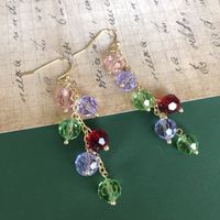Vente En Gros Bijoux Perles De Verre Colorées Rétro Boucles D&#39;oreilles Nihaojewelry main image 3