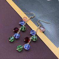 Vente En Gros Bijoux Perles De Verre Colorées Rétro Boucles D&#39;oreilles Nihaojewelry main image 4
