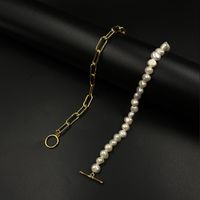 Großhandel Schmuck Mode Perle Perle Kupfer Halskette main image 3