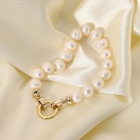 Vente En Gros Bijoux Mode Perle D&#39;eau Douce Boucle Ronde Bracelet En Acier Inoxydable Nihaojewelry main image 4
