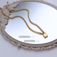 Großhandel Schmuck Vintage Schlossform Anhänger Titanstahl Halskette Nihaojewelry main image 3