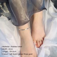 Wholesale Jewelry Simple Snake Bone Chain Stainless Steel Anklet Nihaojewelry main image 3