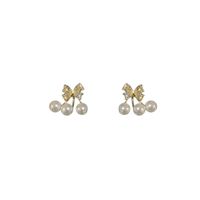 Nihaojewelry Style Coréen Perle Strass Boucles D&#39;oreilles En Gros Bijoux main image 6