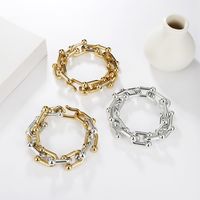 Wholesale Jewelry Fashion U-shaped Stitching Chain Bracelet Nihaojewelry main image 2