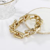 Wholesale Jewelry Fashion U-shaped Stitching Chain Bracelet Nihaojewelry main image 5