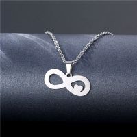 Wholesale Jewelry Simple Hollow Geometric Pendant Stainless Steel Necklace Nihaojewelry main image 4