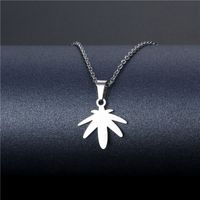 Wholesale Jewelry Simple Hollow Geometric Pendant Stainless Steel Necklace Nihaojewelry main image 5