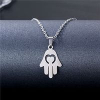 Wholesale Jewelry Simple Hollow Geometric Pendant Stainless Steel Necklace Nihaojewelry main image 6
