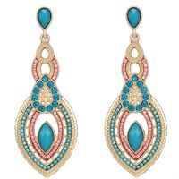 Nihaojewelry Bohemian Style Water Drop Shaped Rice Beads Acrylic Long Earrings Wholesale Jewelry main image 1
