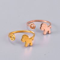 Wholesale Jewelry Titanium Steel Pony Ring Nihaojewelry main image 1